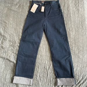 NWT G Star Denim Tedie Ultra High Straight Jeans in 3D Raw Denim. Size 29